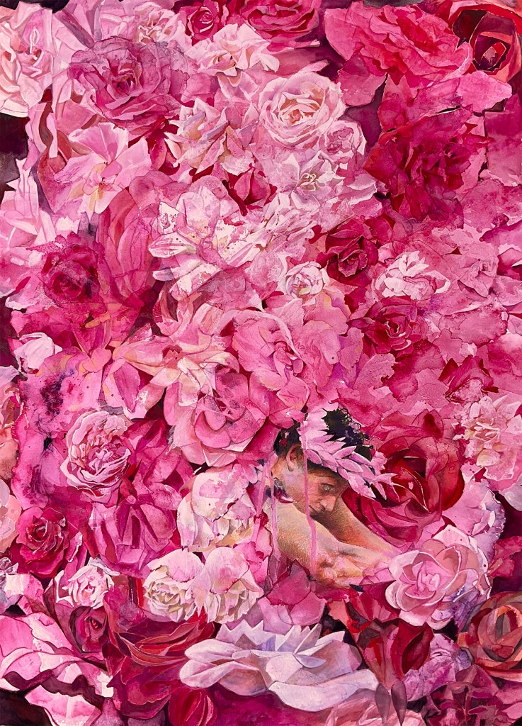 The Kirins Emperor's Crush II Watercolour, ink and pencil on rough paper Artwork size 76 x 56cm